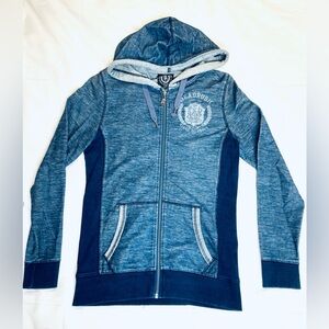 Women’s Blue Headrush Zip-up Hoodie with Pockets